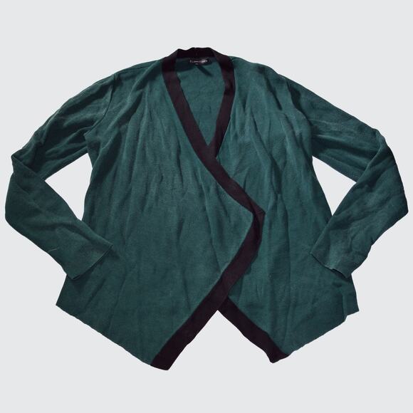 Eileen Fisher Systems open asymmetrical cardigan Women's Size XS in Green - Picture 1 of 6